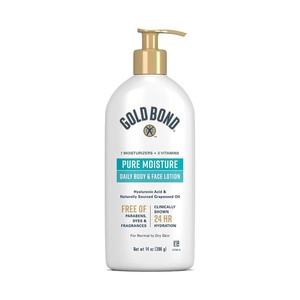 image:imageGold Bond Pure Moisture Lotion 14 oz Ultralightweight Daily Body amp Face Lotion for Dry SkinFragrance Free